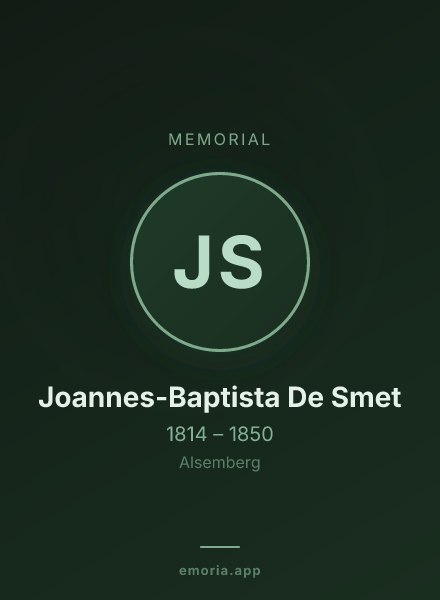 Memorial portrait of Joannes-Baptista De Smet