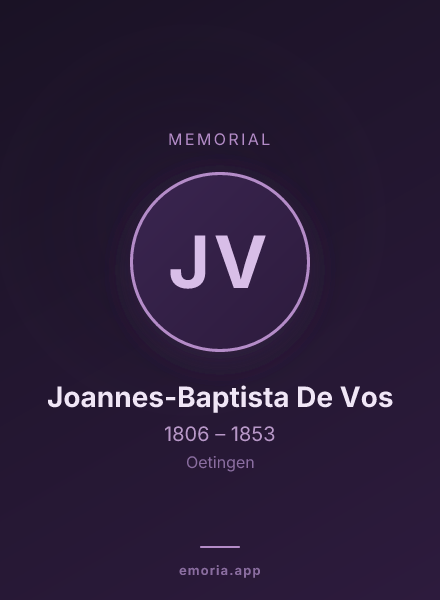 Memorial portrait of Joannes-Baptista De Vos