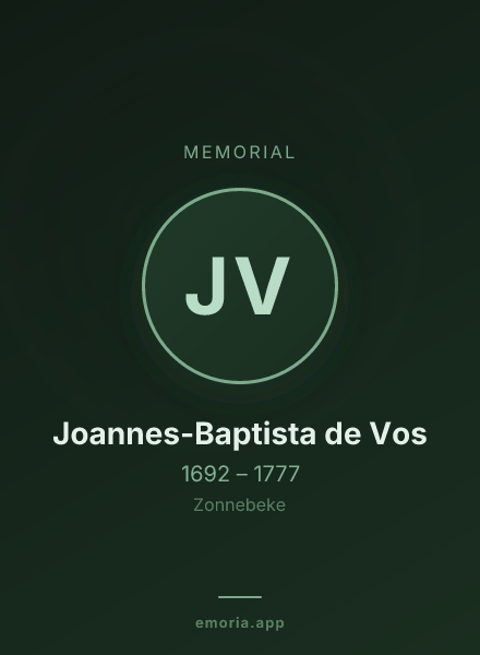 Memorial portrait of Joannes-Baptista de Vos