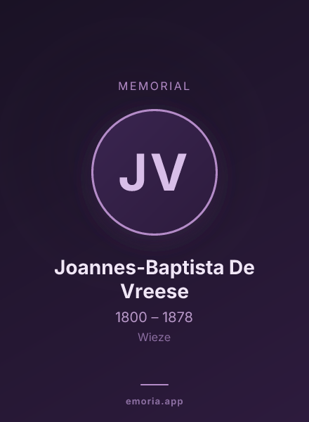Memorial portrait of Joannes-Baptista De Vreese