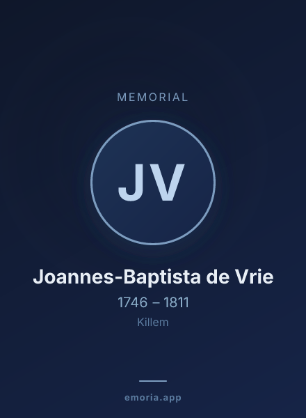 Memorial portrait of Joannes-Baptista de Vrie
