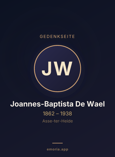 Gedenkportrait von Joannes-Baptista De Wael