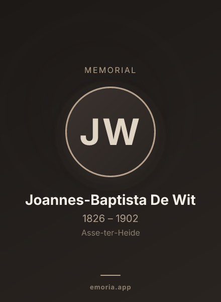 Memorial portrait of Joannes-Baptista De Wit