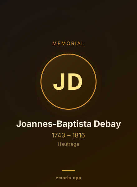 Memorial portrait of Joannes-Baptista Debay
