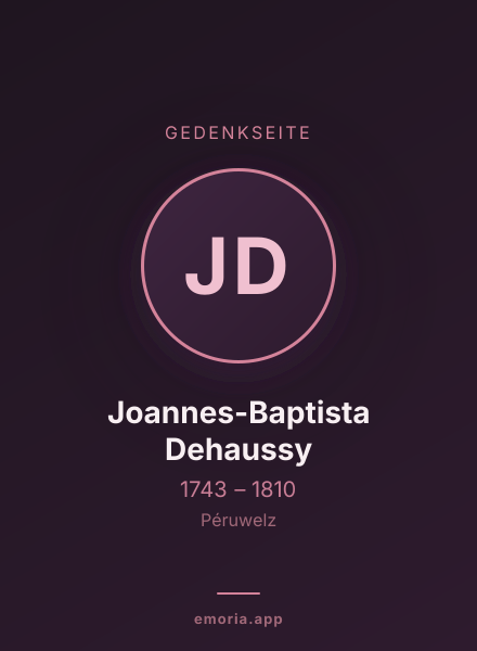 Gedenkportrait von Joannes-Baptista Dehaussy