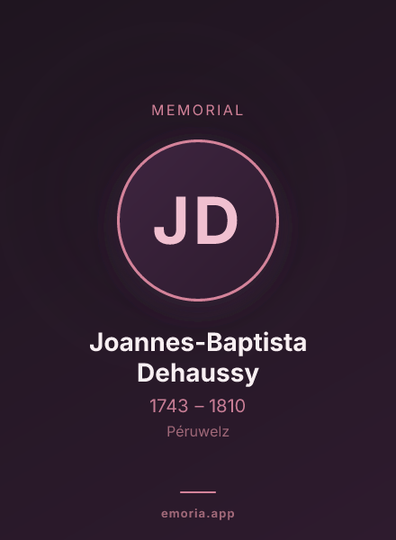 Memorial portrait of Joannes-Baptista Dehaussy