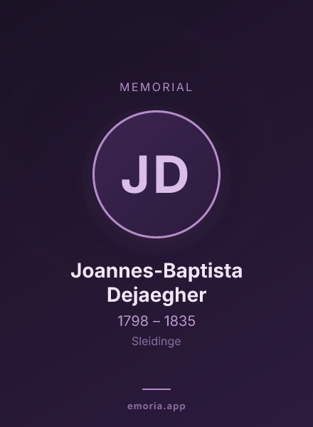 Memorial portrait of Joannes-Baptista Dejaegher
