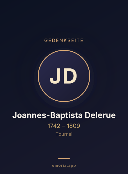 Gedenkportrait von Joannes-Baptista Delerue