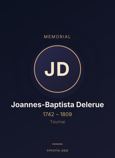 Memorial portrait of Joannes-Baptista Delerue