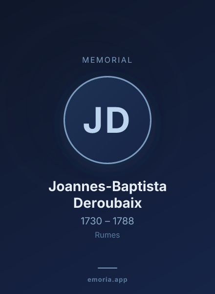 Memorial portrait of Joannes-Baptista Deroubaix