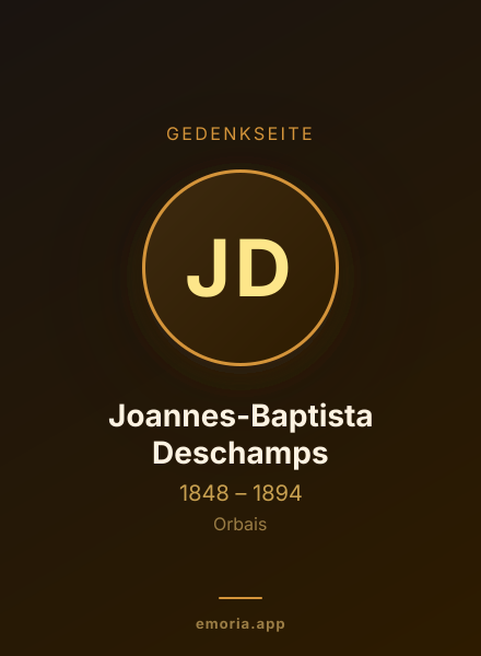 Gedenkportrait von Joannes-Baptista Deschamps
