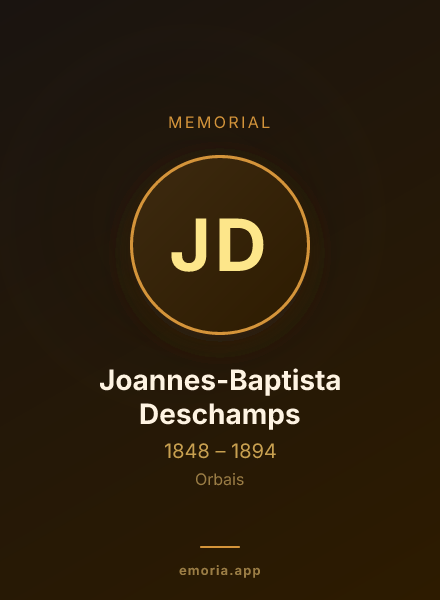 Memorial portrait of Joannes-Baptista Deschamps