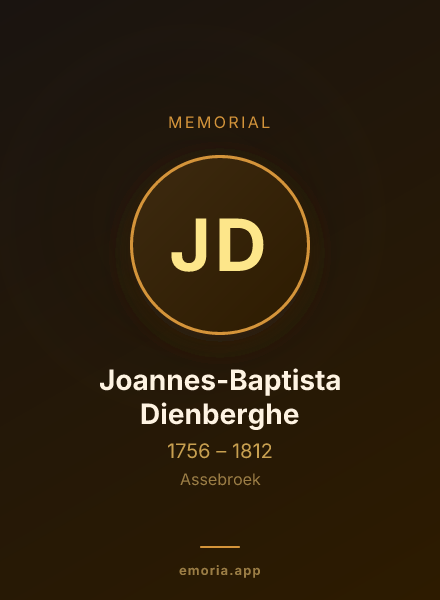 Memorial portrait of Joannes-Baptista Dienberghe