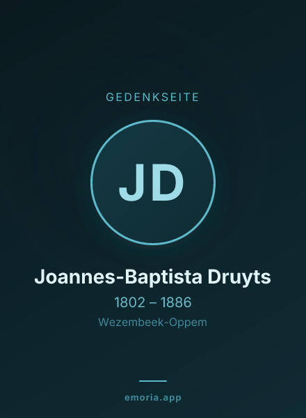 Gedenkportrait von Joannes-Baptista Druyts
