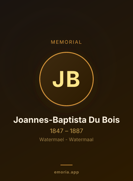 Memorial portrait of Joannes-Baptista Du Bois