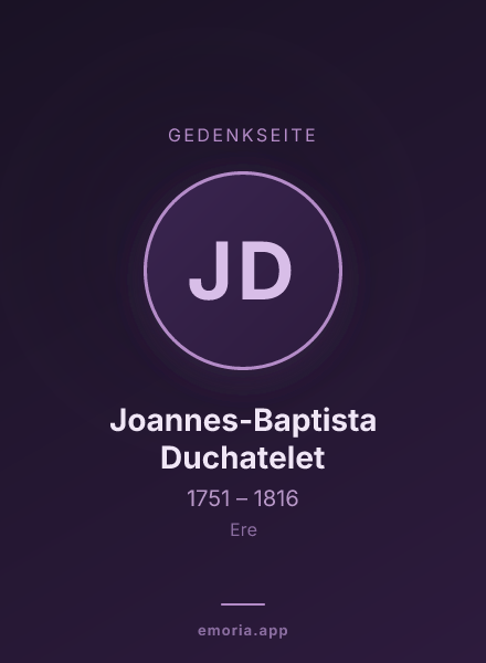 Gedenkportrait von Joannes-Baptista Duchatelet