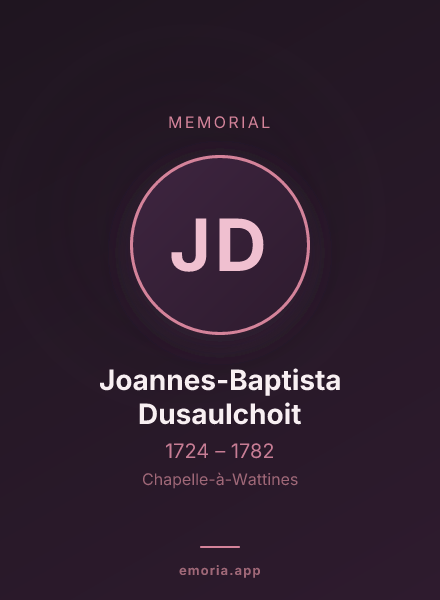 Memorial portrait of Joannes-Baptista Dusaulchoit