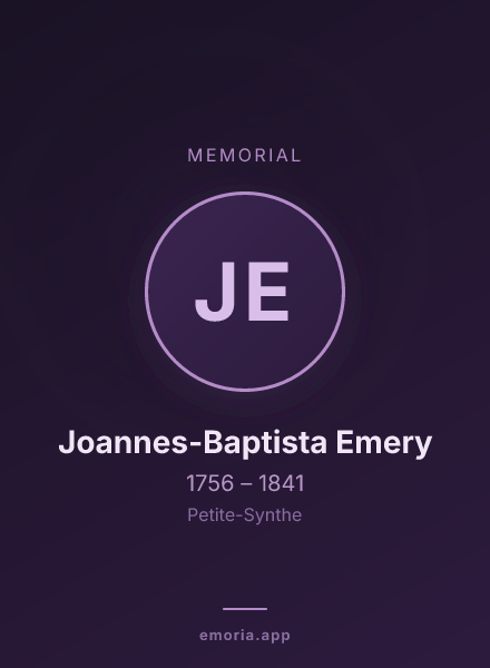 Memorial portrait of Joannes-Baptista Emery