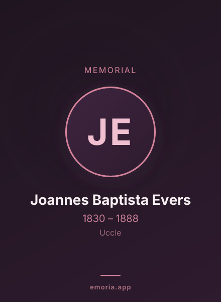 Memorial portrait of Joannes Baptista Evers