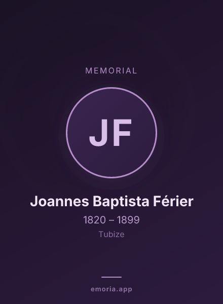 Memorial portrait of Joannes Baptista Férier