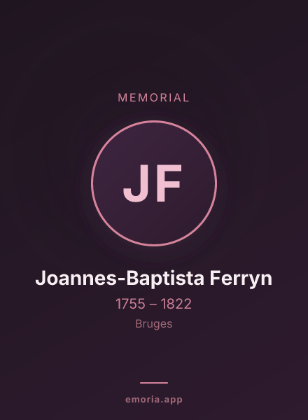 Memorial portrait of Joannes-Baptista Ferryn
