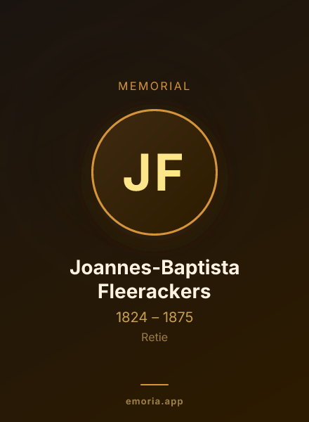 Memorial portrait of Joannes-Baptista Fleerackers