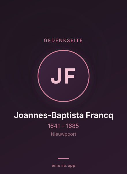 Gedenkportrait von Joannes-Baptista Francq