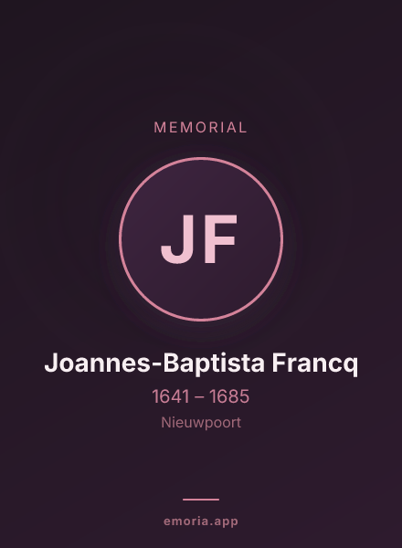 Memorial portrait of Joannes-Baptista Francq