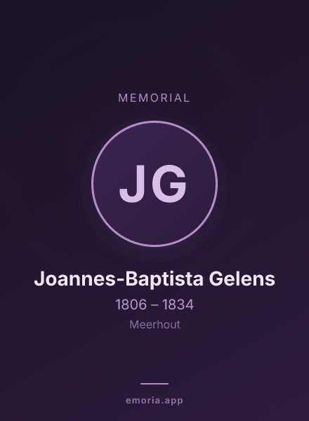 Memorial portrait of Joannes-Baptista Gelens