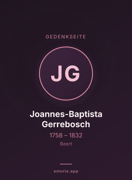 Gedenkportrait von Joannes-Baptista Gerrebosch