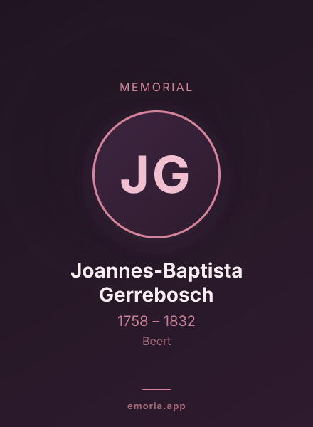 Memorial portrait of Joannes-Baptista Gerrebosch