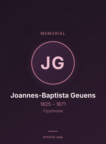 Memorial portrait of Joannes-Baptista Geuens