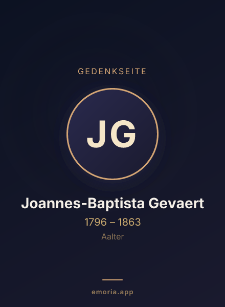 Gedenkportrait von Joannes-Baptista Gevaert