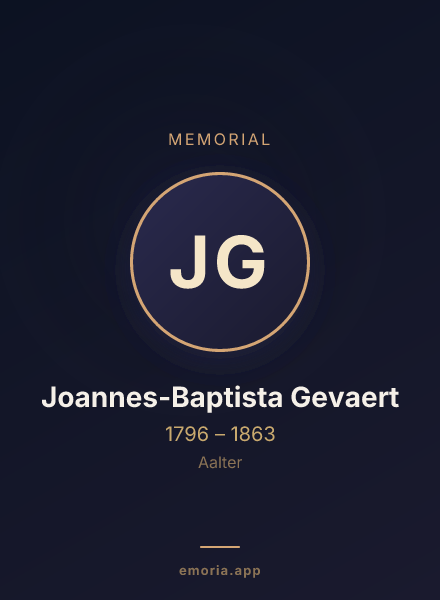 Memorial portrait of Joannes-Baptista Gevaert