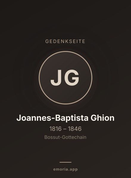 Gedenkportrait von Joannes-Baptista Ghion