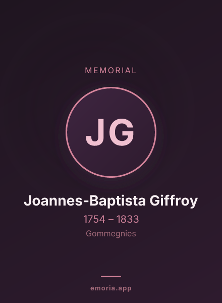 Memorial portrait of Joannes-Baptista Giffroy