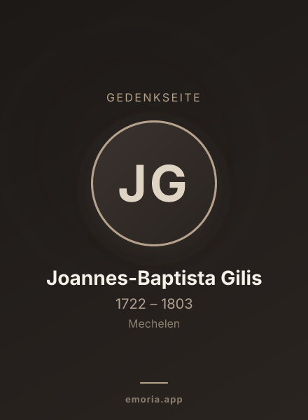 Gedenkportrait von Joannes-Baptista Gilis