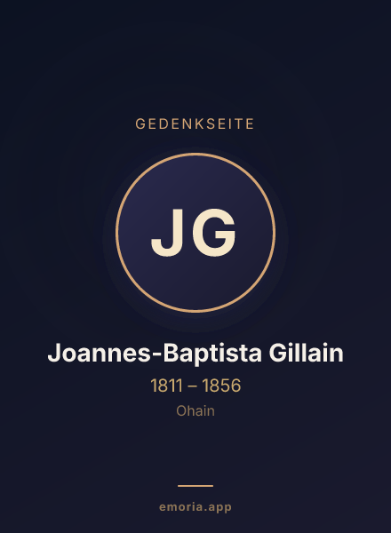 Gedenkportrait von Joannes-Baptista Gillain