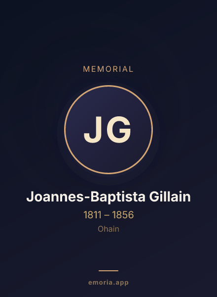 Memorial portrait of Joannes-Baptista Gillain
