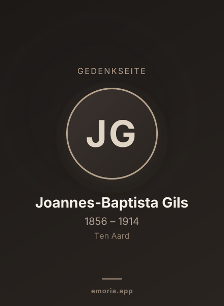 Gedenkportrait von Joannes-Baptista Gils