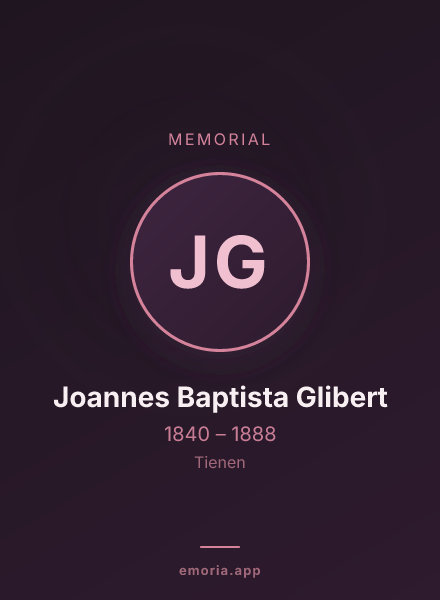 Memorial portrait of Joannes Baptista Glibert