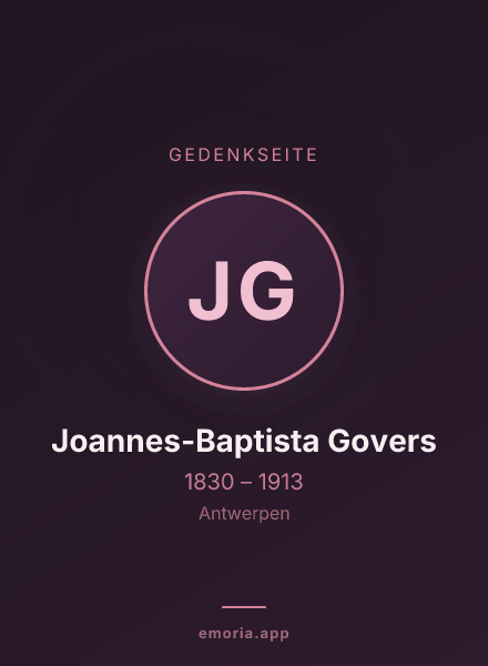 Gedenkportrait von Joannes-Baptista Govers