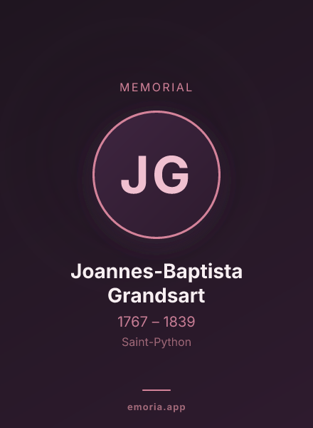 Memorial portrait of Joannes-Baptista Grandsart
