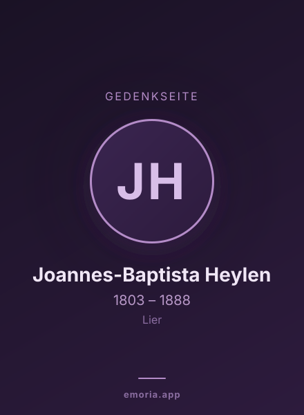 Gedenkportrait von Joannes-Baptista Heylen