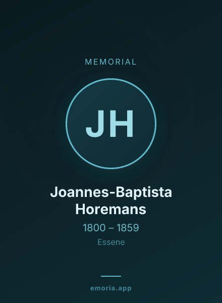 Memorial portrait of Joannes-Baptista Horemans