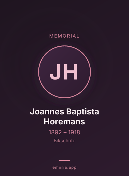 Memorial portrait of Joannes Baptista Horemans