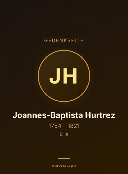 Gedenkportrait von Joannes-Baptista Hurtrez