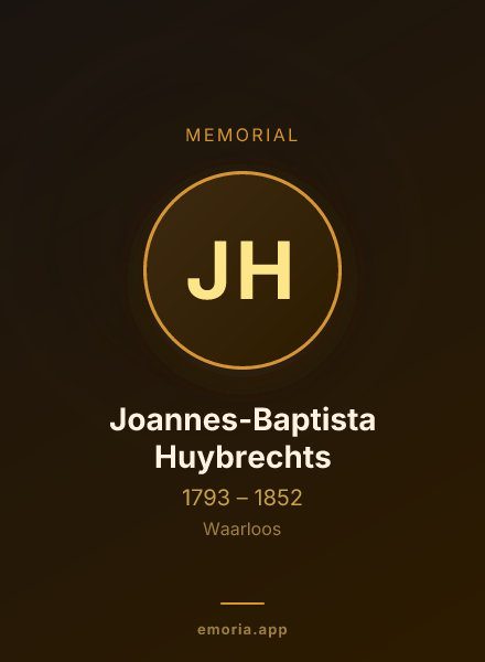 Memorial portrait of Joannes-Baptista Huybrechts