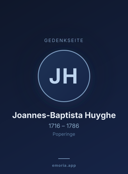 Gedenkportrait von Joannes-Baptista Huyghe