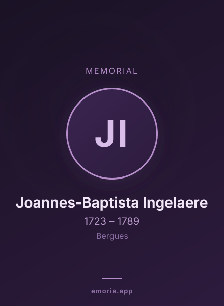 Memorial portrait of Joannes-Baptista Ingelaere